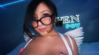 Asian cutie rides fat cock lily starfire titfuck