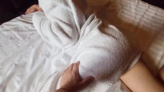 Wonderful woman with little tits obtains dog fucked on the massage table